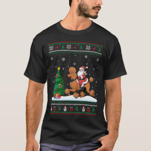 Camiseta Árvore de Natal Feia Luzes de Natal Papais noeis d