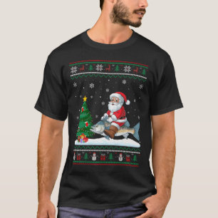 Camiseta Árvore de Natal Feia Luzes de Natal Papais noeis d