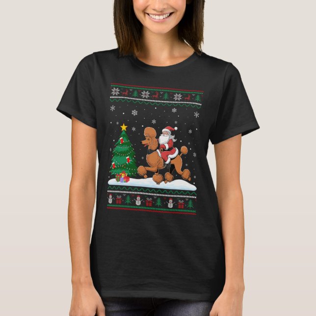 Camiseta Árvore de Natal Feia Luzes de Natal Papais noeis d (Frente)