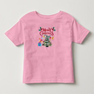 Camiseta Árvore de Natal feliz e presente