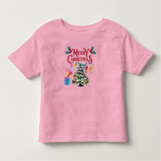Camiseta Árvore de Natal feliz e presente