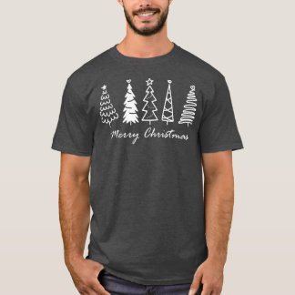 Camiseta Árvore de Natal Feliz Natal Família Combinando Chr