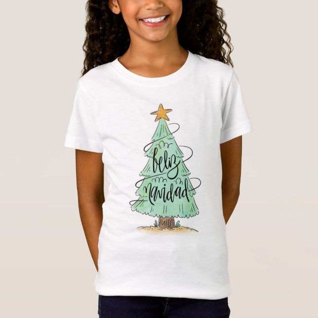 Camiseta Árvore de Natal Feliz Navidad (Frente)
