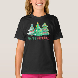 Camiseta Árvore de Natal Feliz para Crianças