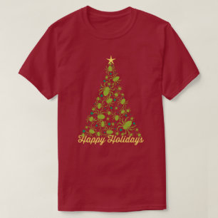 Camiseta Árvore de Natal Festiva de Aranha