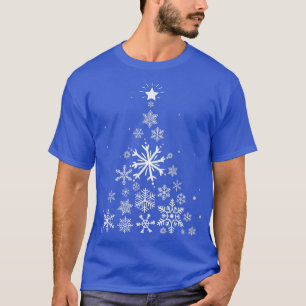 Camiseta Árvore de Natal Floco de Neve 