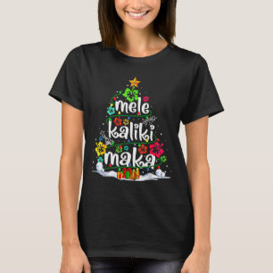 Camiseta Árvore de Natal Floral Havaiana Mele Kalikimaka Tr