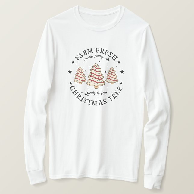 Camiseta Árvore de Natal Fresca da Fazenda (Frente do Design)