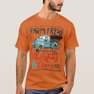 Camiseta Árvore de Natal fresca fazenda