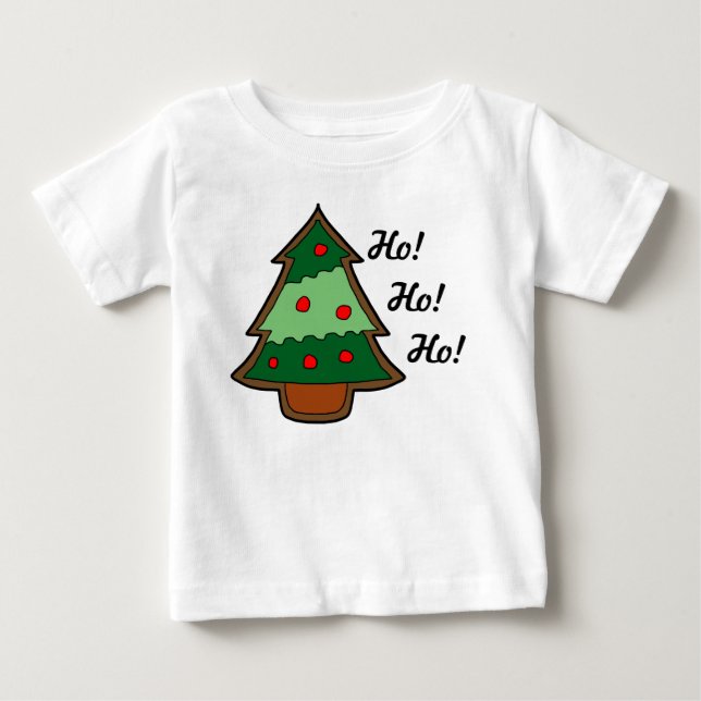 Camiseta Árvore de Natal Funky Ho Ho Ho (Frente)
