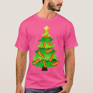 Camiseta Árvore de NATAL Hot Dog Comida Rápida Dom Engraçad