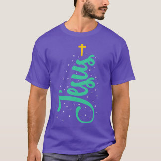 Camiseta Árvore de Natal Jesus Cristo Cruz Cristã Nativi