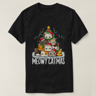 Camiseta Árvore de Natal Meowy Catmas Natal Gato