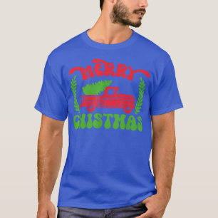 Camiseta Árvore de Natal Merry Clássica do Red Car Xmas