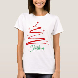 Camiseta Árvore de Natal minimalista