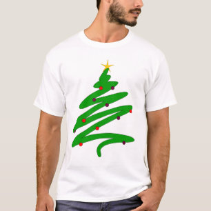Camiseta Árvore de Natal Minimalista Verde