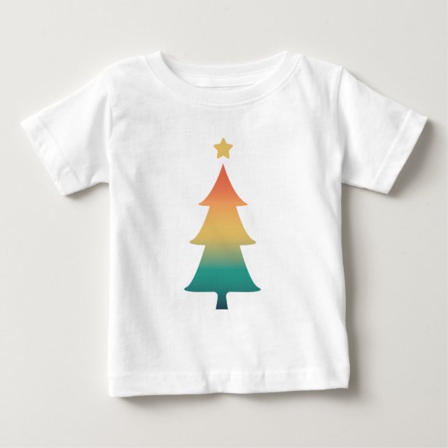Camiseta Árvore de Natal no crepúsculo (Frente)