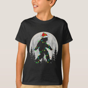 Camiseta Árvore de Natal Papai Noel Pé Grande Luzes de Nata
