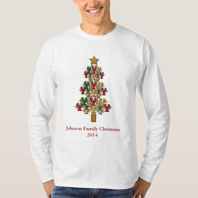 Camiseta Árvore de Natal personalizada dos (Frente)