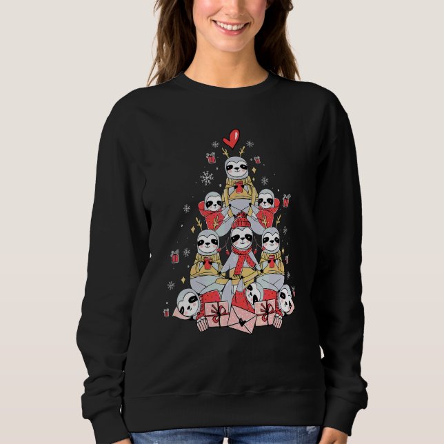 Camiseta Árvore de Natal Preguiça Natal (Frente)