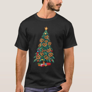 Camiseta Árvore de Natal Pretzels Pretzel Árvore de Natal U