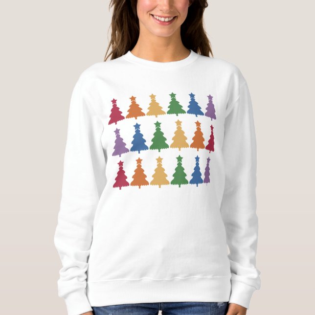 Camiseta Árvore de Natal Rainbow (Frente)