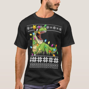 Camiseta Árvore de Natal Re Crianças Meninos Engraçados Xma
