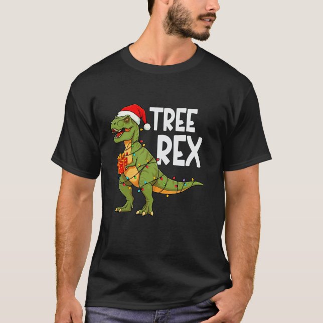 Camiseta Árvore de Natal Rex Tree T Rex Natal B (Frente)