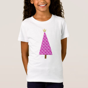 Camiseta Árvore de natal roxa