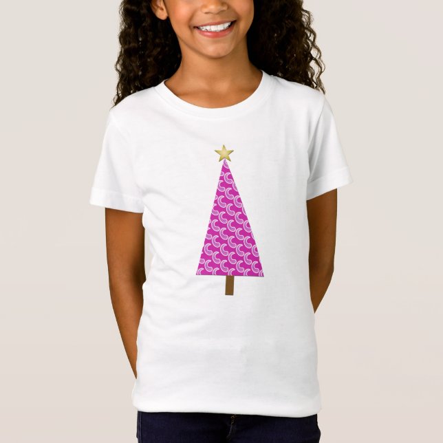 Camiseta Árvore de natal roxa (Frente)