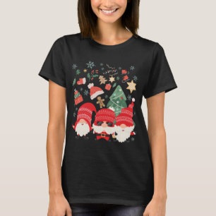 Camiseta Árvore de Natal Santa Hat Gnomos Engraçados Xmas
