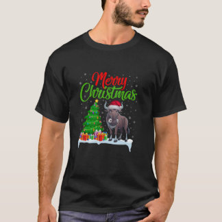 Camiseta Árvore de Natal selvagem Luzes engraçadas Xmas Wil
