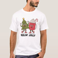 Árvore de Natal Sentindo Alegria Amante de Café In