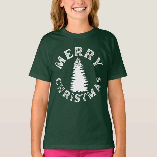 CAMISETA ÁRVORE DE NATAL SIMPLES FELIZ (Frente)
