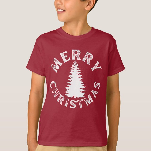 CAMISETA ÁRVORE DE NATAL SIMPLES FELIZ (Frente)