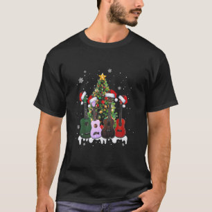 Camiseta Árvore de Natal Ukulele Engraçado Feliz Natal S