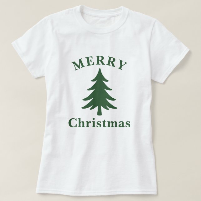 Camiseta Árvore de Natal Verde (Frente do Design)