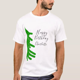 Camiseta Árvore de Natal verde feliz aniversário Dezembro i