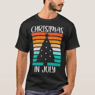 Camiseta Árvore de Natal Vintage Natal em Julho