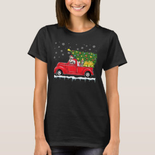 Camiseta Árvore de Natal X da Miniatura Schnauzer Red Car