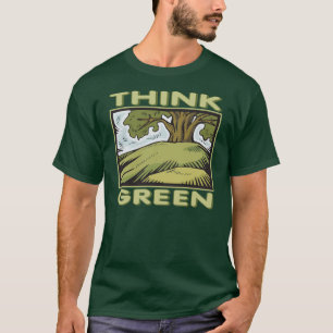 Camiseta Árvore de Oak do pense verde
