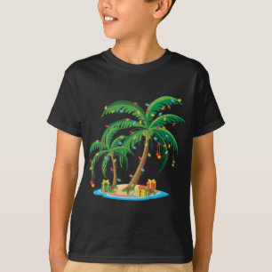 Camiseta Árvore de Palma de Natal Tropical Xmas Gift Coconu