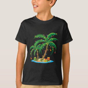 Camiseta Árvore de Palma de Natal Tropical Xmas Gift Coconu