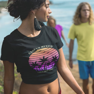Camiseta Árvore de Palma de Praia de Trip Beach, Ilhas Trop