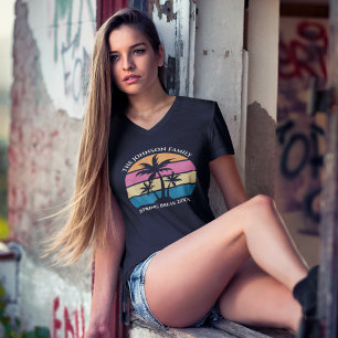 Camiseta Árvore de Palma de Praia Frescada Personalizada d