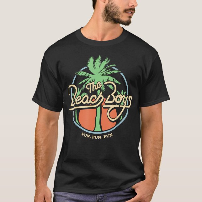 Camiseta Árvore de palma divertida para garotos de praia (Frente)