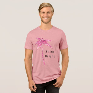 Camiseta Árvore de Palma Rosa-Brilhante