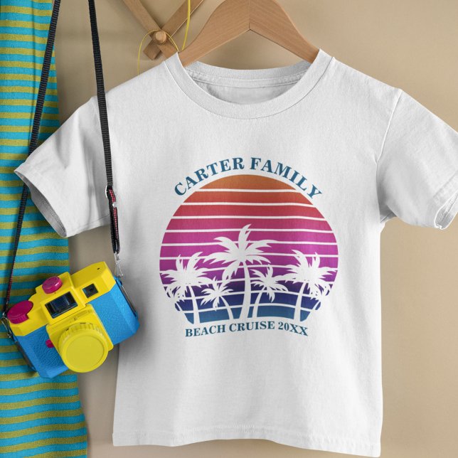 Camiseta Árvore de Palmas Personalizada de Reunião da Famíl (Criador carregado)