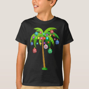 Camiseta Árvore de Palmeira de Natal do Havaí Coqueiro Trop