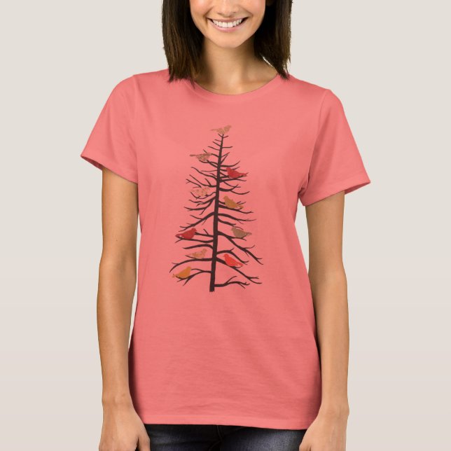 Camiseta Árvore de Papel de Pássaro (Frente)